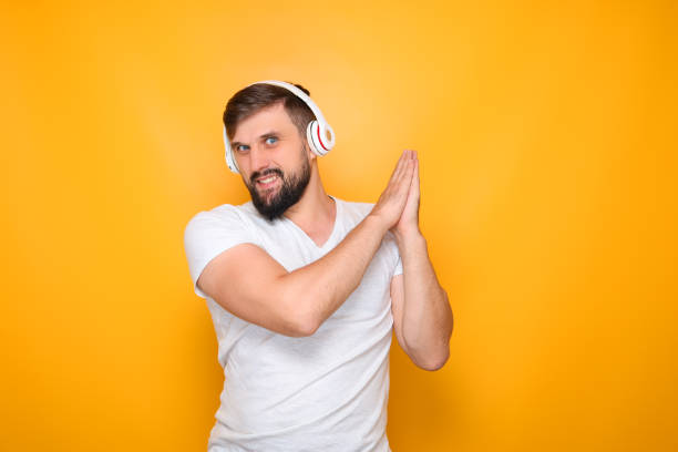 istock bearded man in music headphones 1342480574