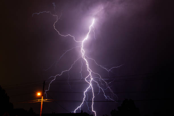istock Lighting Strikes Near a Streetlight - Dancing Man 1342480767