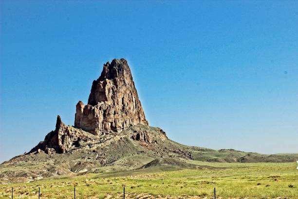 istock Lone Jutting Rock Formation In Southwest High Desert 1342493340