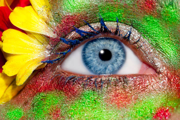 istock blue woman eye makeup spring flowers metaphor 1342494550