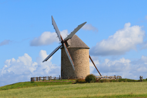 Old windmill in France (Near Mont-Saint-Michel)