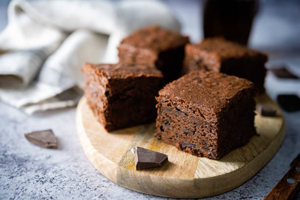 istock Chocolate brownie with chocolate drops 1342499608