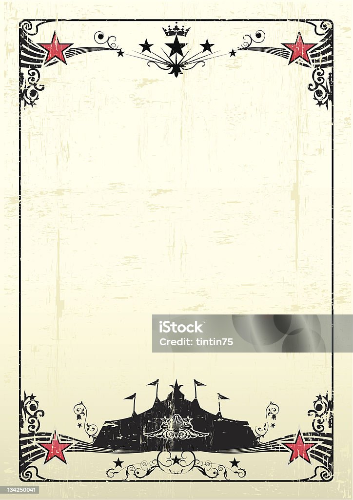 grungy circus poster A new grunge poster with a black big top for your show. Circus Tent stock vector