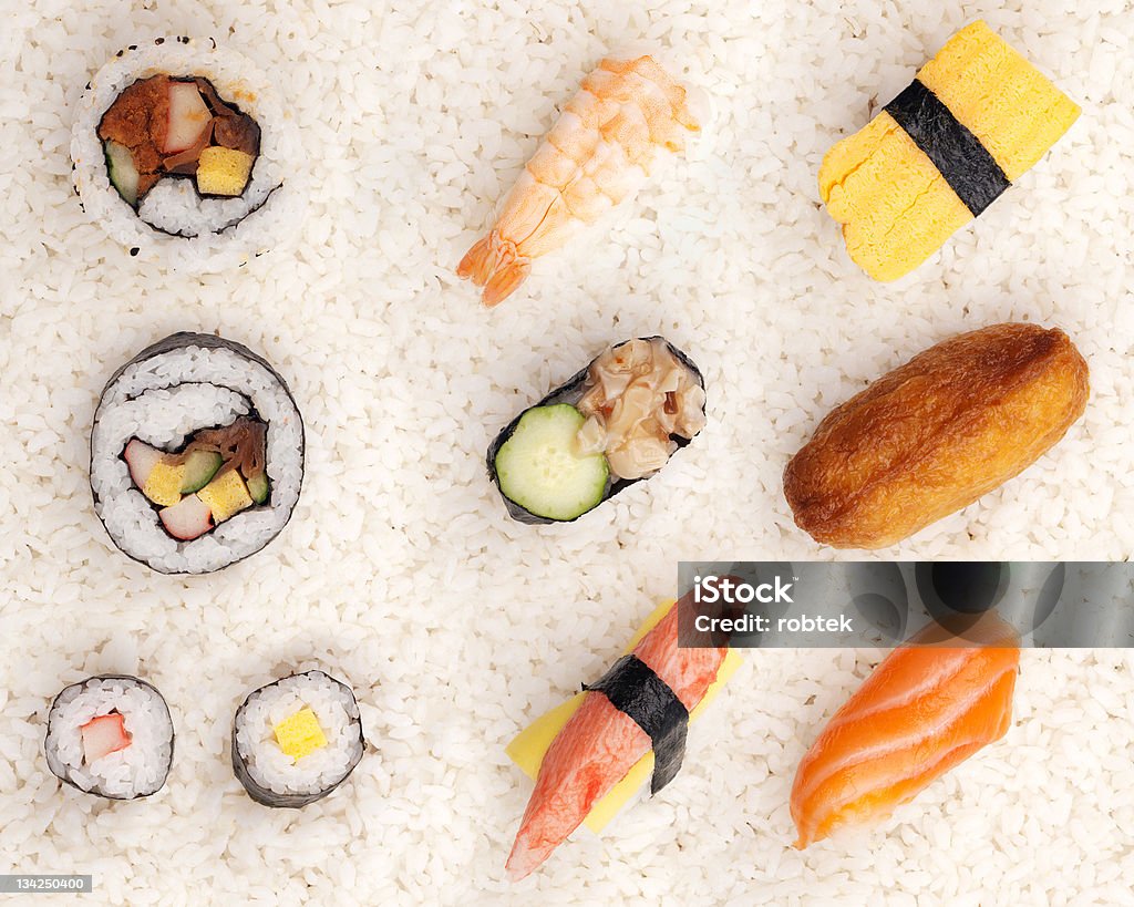 El arroz Sushi - Foto de stock de Alga Marina libre de derechos