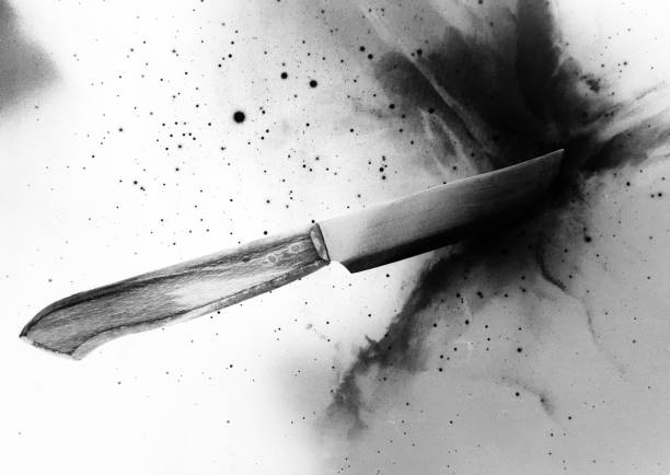 la lama che strappa lo spazio-tempo - knife table knife kitchen knife penknife foto e immagini stock