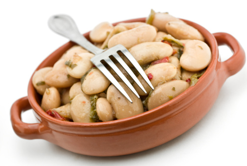 white beans salad close up (this picture has been shot with a 31 megapixels super high definition Hasselblad HD3 II camera).