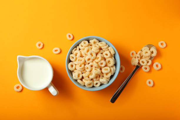 istock Corn rings in glaze for breakfast on a colored background. 1342509695
