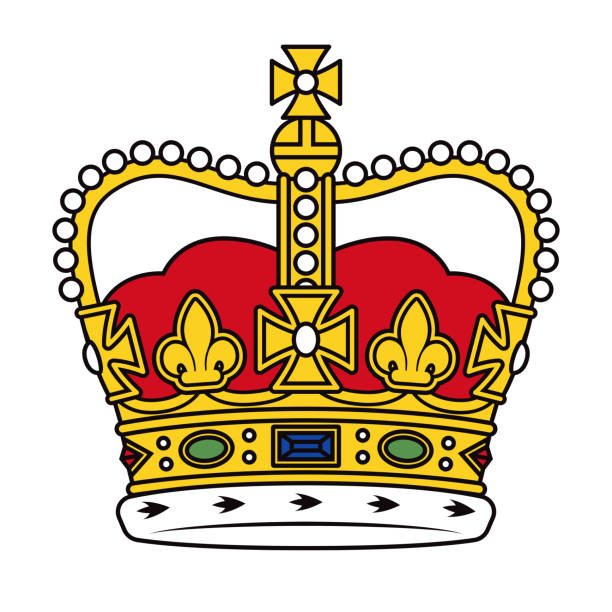 ikona koruny svatého edwarda - britská kultura stock ilustrace