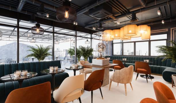 istock 3d render of restaurant bar and cafe interior 1342517998