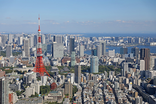 Tokyo Tower and the cityscape of Tokyo