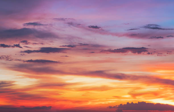 istock Beautiful sunset sky above clouds with dramatic light, Beautiful blazing sunset landscape. 1342530598