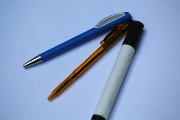 istock Getting ready for school back to school pens and marker on white background 1342533573