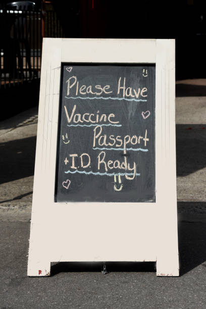istock Sign requiring proof of full vaccination plus ID in order to dine inside. 1342563054