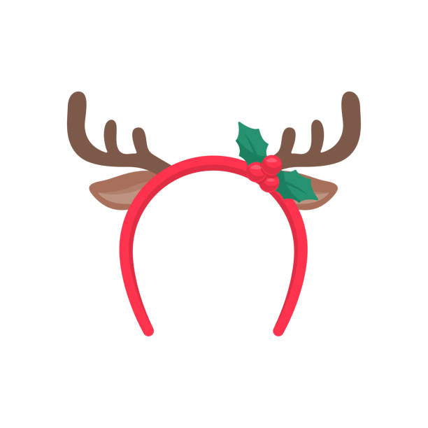 istock Christmas hat. Red knitted hat. For wearing in a Christmas party 1342582854