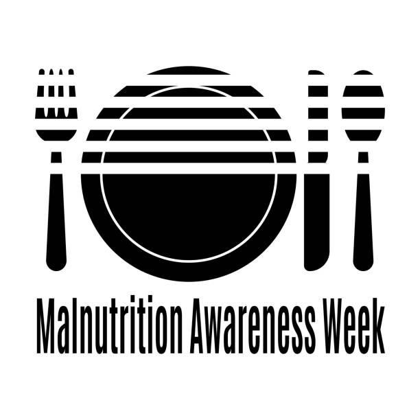 Malnutrition Awareness Week, idea for poster, banner or flyer Malnutrition Awareness Week, idea for poster, banner or flyer vector illustration malnourished stock illustrations