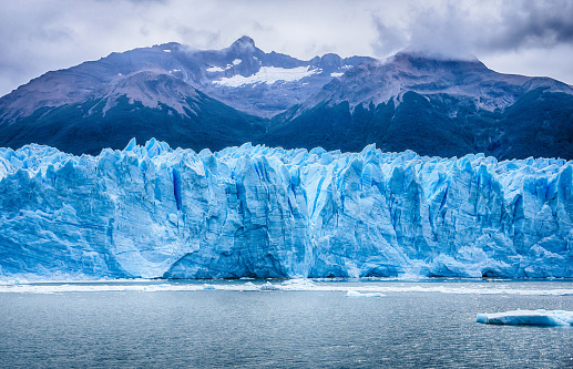Closeup view of Glacier icebergs, Perito Moreno Glacier, Patagonia, Argentina