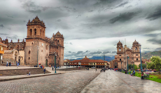 Cusco Cathedral, Plaza de Armas of Cuzco in Peru