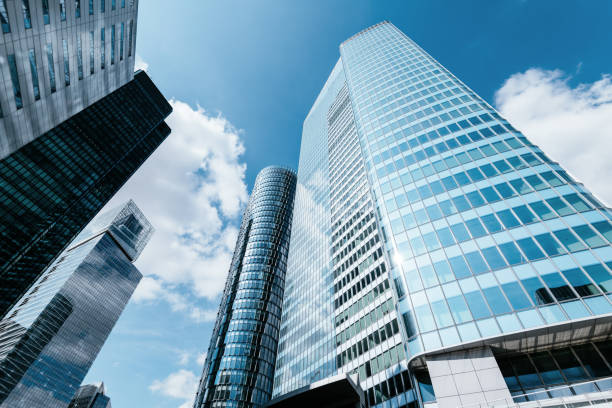 istock Skyscrapers in financial district 1342600295