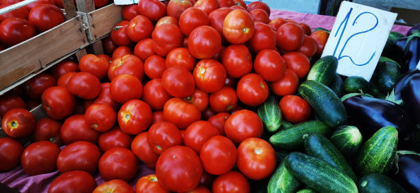 istock Various vegetables are sold at a bazaar in Croatia 1342602607