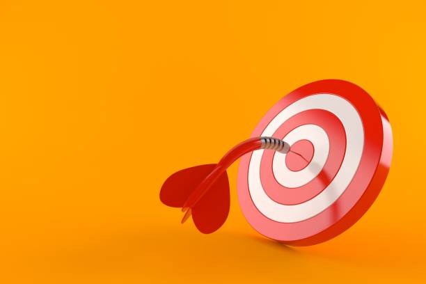 istock Bull's eye with bend dart 1342605490