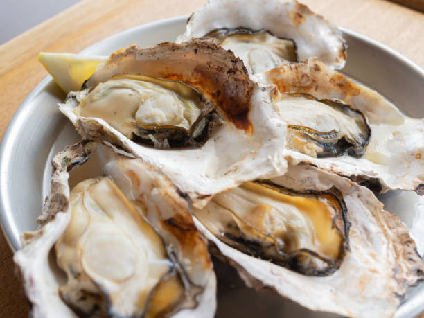 istock Baked Oysters on a Plate 1342607774