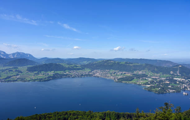istock Lake Traun Traunsee landscapes in Upper Austria 1342608857