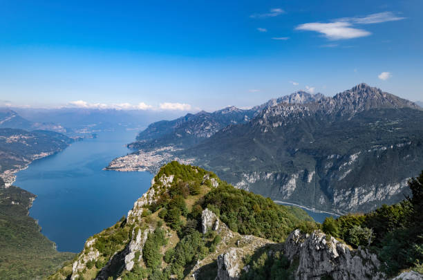 istock Wonderful landscape on Como's lake from mountain peak (Moregallo mountain, Lombardy) 1342618584
