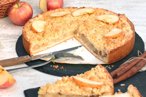 istock Delicious crummble apple cake, homemade apple pie 1342621302