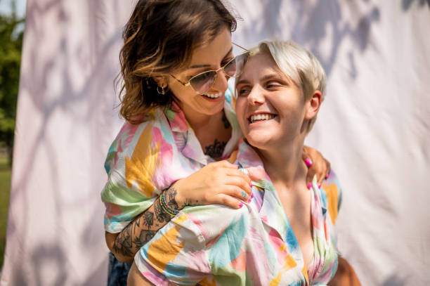 istock Portrait of smiling couple having fun 1342624714