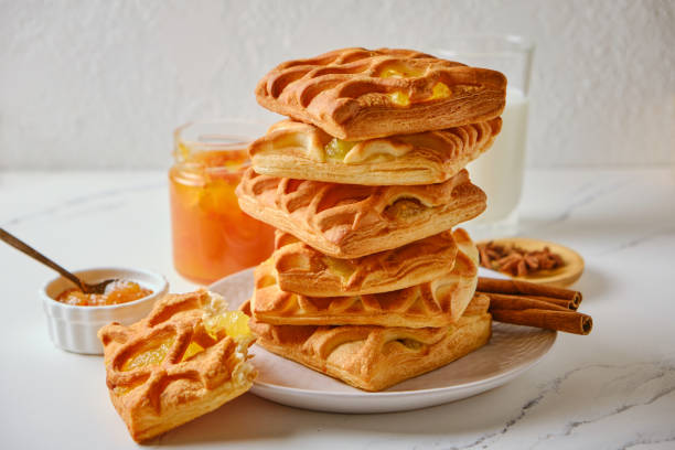 istock puff pastry mini pies with with pear and lime jam filling 1342625022