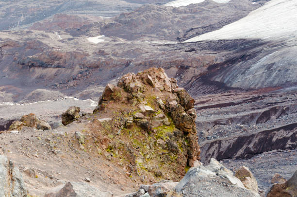 large boulders in the caucasus mountains stock photo