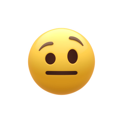 Emotional Togetherness concept: 3d rendered emoji with smiley, sad and neutral face on pink colored background, copy space. Yellow round faces. Ball shape with eyes and mouth. Illustration for teamwork brainstorming.