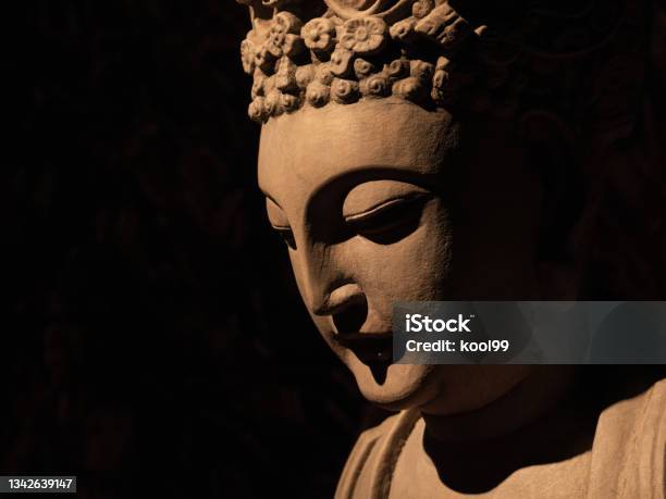 Ancient China Temple Buddha Statue Head Stock Photo - Download Image Now - Buddha, Buddhism, Ancient