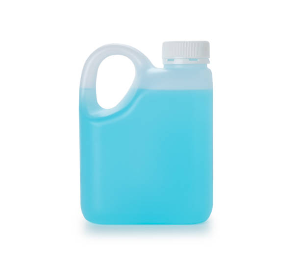 istock Cleanser alcohol in big bottle on isolated white background 1342661996