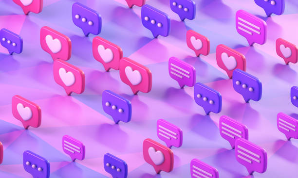 Social media speech bubbles background