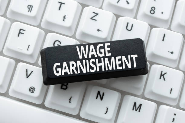 istock Conceptual caption Wage Garnishment. Word Written on Deducting money from compensation ordered by the court Creating A New Book, Playing Computer Games, Copywriting New Content 1342693690