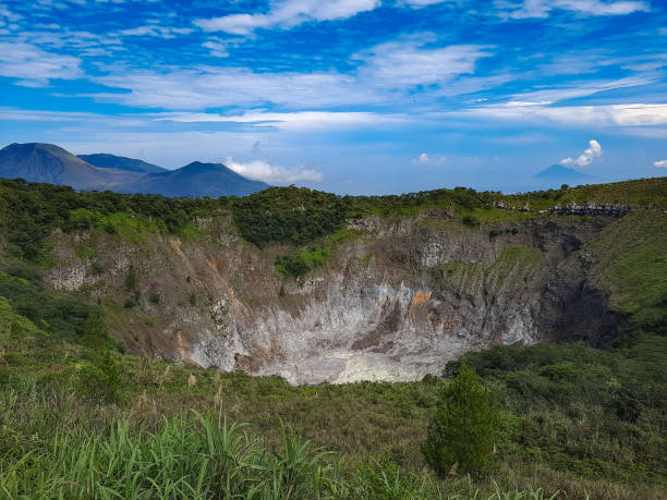 istock Mahawu crater surrounded by greenery 1342705536