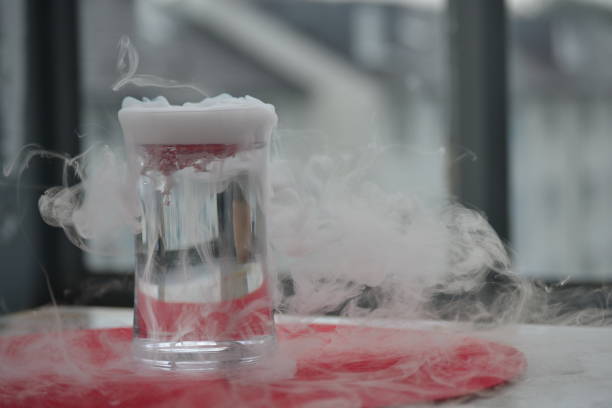 istock carbon dioxide is heavier than air visible on the glass 1342708416