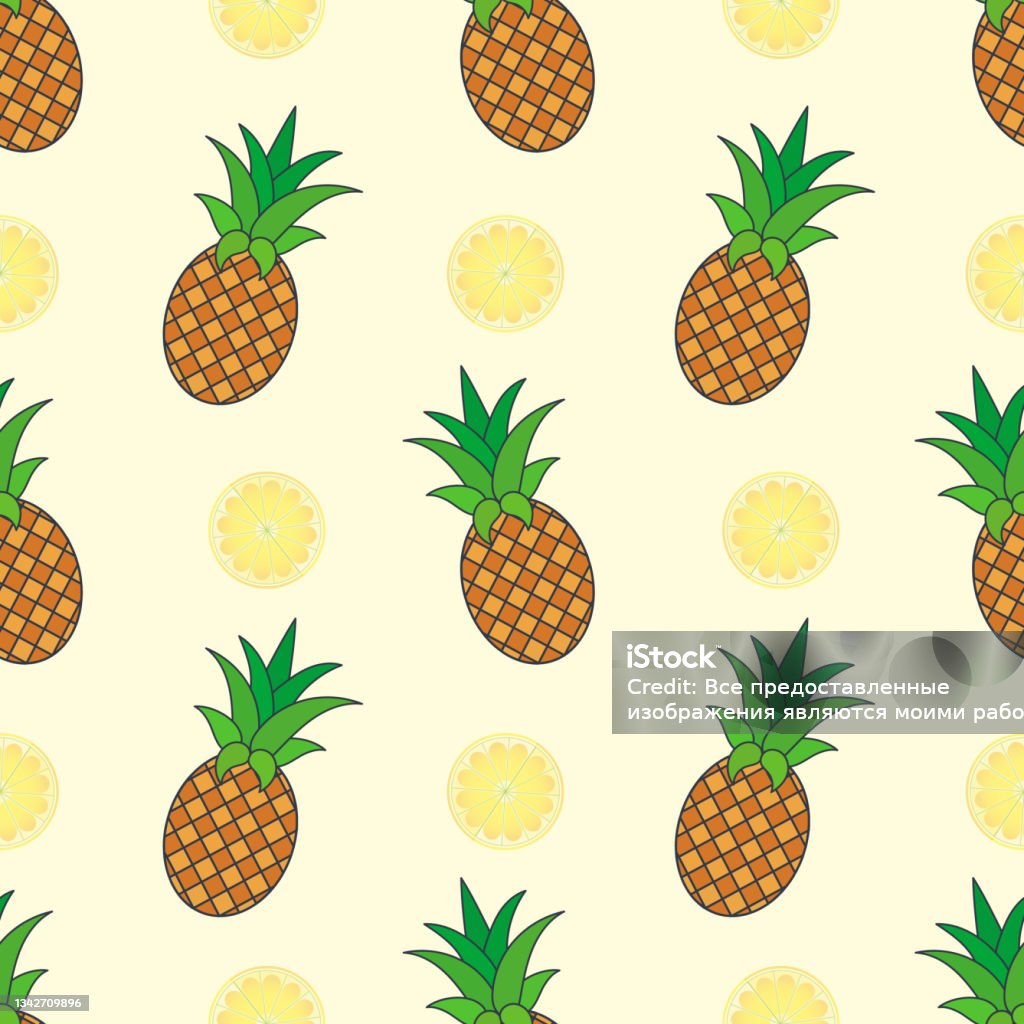 Ilustración de Patrón Vectorial De Piña Para Diseño Y Decoración y más ...