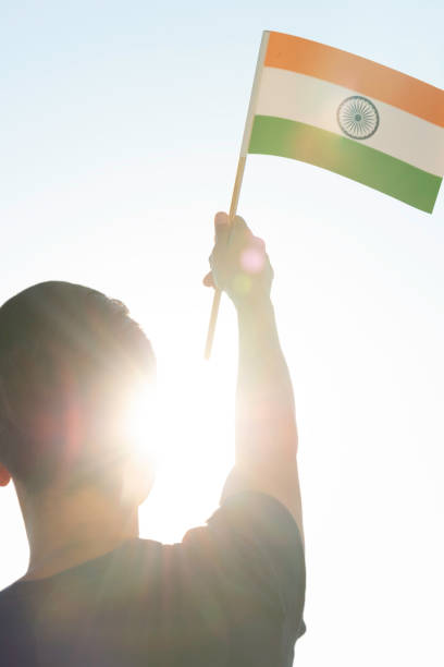 istock Woman with Flag 1342743251