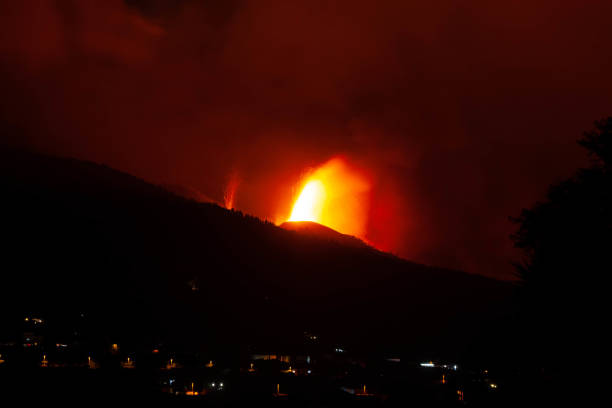 istock Cumbre Vieja volcano eruption. 1342778636