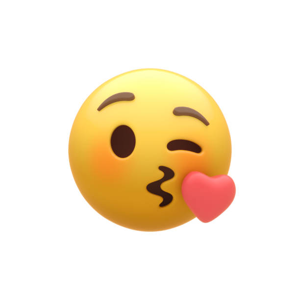 Kissing Smiley Face stock photo