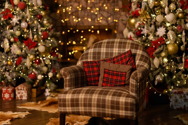 istock red chair in the New Year's interior 1342779043
