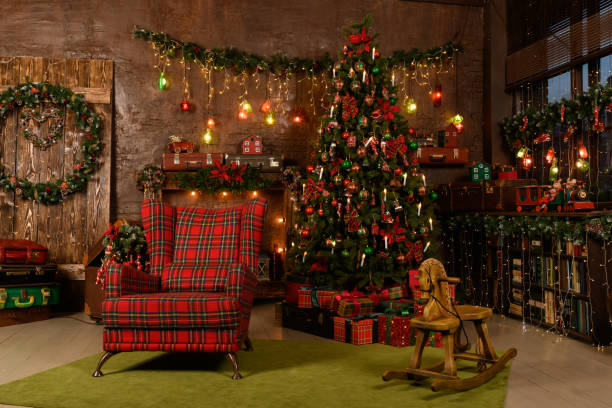 istock red chair in the New Year's interior 1342783039