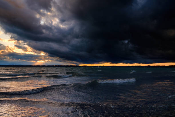 istock Storm and storm at The Chiemsee Bavaria 1342783411