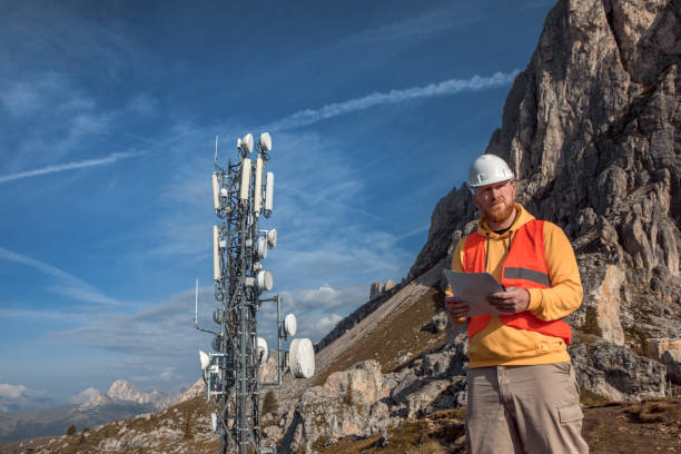 istock A male engineer utility infrastructure worker at a telecom tower mountain site 1342806178
