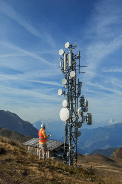 istock A male engineer utility infrastructure worker at a telecom tower mountain site 1342806382