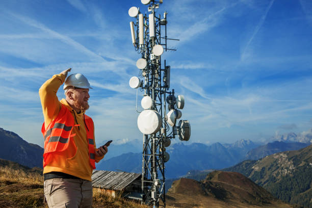 istock A male engineer utility worker at a telecom tower mountain site 1342806540