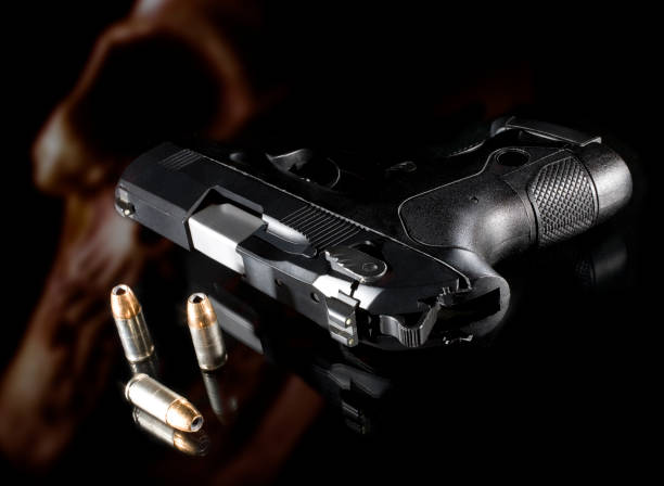 istock 3D illustration of a ghost gun and ammo 1342809659