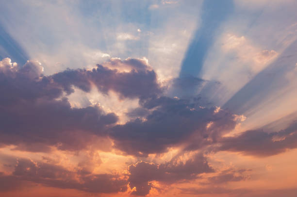 istock Amazing cloudscape on the sky at sunset time. 1342831439